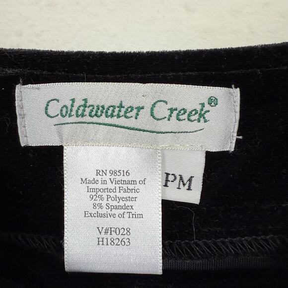 Coldwater Creek Women Velour Overalls Size MP Whimsigoth Boho 90s Indie Grunge - Picture 8 of 9